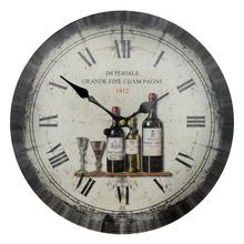 HODINY NÁSTENNÉ MDF DIA 34CM VÍNO - FLORASYSTEM