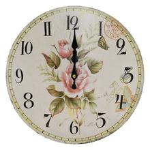 HODINY NÁSTENNÉ MDF DIA 34CM RUŽE - FLORASYSTEM