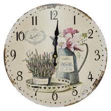HODINY NÁSTENNÉ MDF DIA 34CM VRESY+KYTICA - Hodiny | FLORASYSTEM