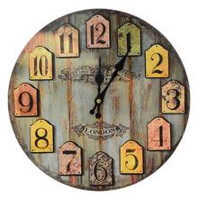 HODINY NÁSTENNÉ MDF DIA 34CM VINTAGE - FLORASYSTEM