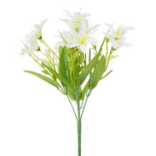 KYTICA ĽALIE BIELE,DROB.KVETY,ZELEŇ 34CM - Lilie | FLORASYSTEM