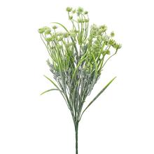 ZELEŇ BIELE KVIETKY 42CM - Zápich bílý / žlutý | FLORASYSTEM