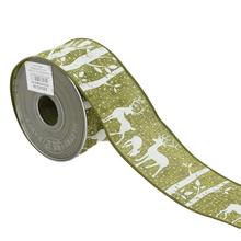 STUHA vian juta/sob 6,3cmx10m zelená 2904G 06 - Vánoční stuhy | FLORASYSTEM