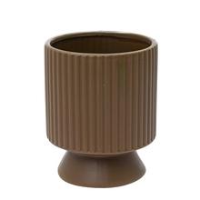 OBAL NA PODSTAVCI KERAMIKA SV.HNEDÁ 12*12*15CM  - Obal jednobarevný | FLORASYSTEM