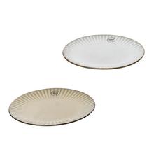 TANIER kamen/ glazúra pruhovaný vzor okraj 2ASS V1,9/pr.22cm - Šálky a keramika | FLORASYSTEM