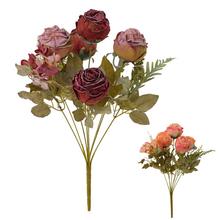 KYTICA RUŽA, ZELEŇ MIX/2F 42CM - Růže kytice | FLORASYSTEM