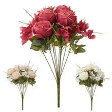 KYTICA RUŽA, ZLATÁ PAPRAĎ, DROB.KVETY MIX/3F 44CM - Růže kytice | FLORASYSTEM