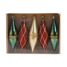 RAKETA PLAST. ZEL/ČER/ZLA MAT/LESK S/5 14CM - Plastové vzorované | FLORASYSTEM