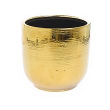 OBAL CERAMIC POT veľký GOLD 65581G - Obal metal | FLORASYSTEM