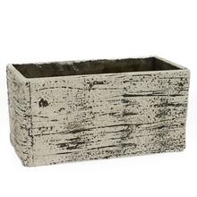 SUPER CENA OBAL HRANTÍK BREZOVÝ VZHĽAD 28X14XV14CM - Cement | FLORASYSTEM