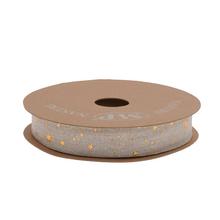 STUHA vian juta hviezdy zlatá 2,5cm/20m 4948M - Vánoční stuhy | FLORASYSTEM