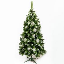 Biely vianočný stromček s chocholcami 180 cm.