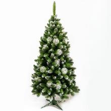 Biely vianočný stromček s chocholcami 150 cm.