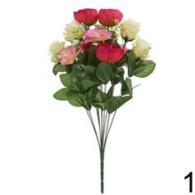 Kytica umelých kvetov s ružami a anemónami v mixe farieb.