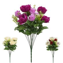 KYTICA RUŽA PIVONIA x12 MIX 3F 48cm CERISE,RED,CREAM  - FLORASYSTEM