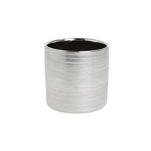 OBAL KERAMIKA 10,8x10,5CM STRIEBORNÝ - Obal metal | FLORASYSTEM