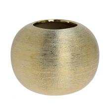 VÁZA KERAMIKA 21x21x16CM ZLATÝ - Keramika jednobarevná interiérová | FLORASYSTEM