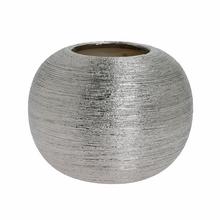 VÁZA KERAMIKA 18x18x14CM STRIEBORNÝ - Keramika jednobarevná interiérová | FLORASYSTEM