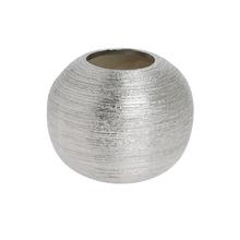 VÁZA KERAMIKA 14x14x12CM STRIEBORNÝ - Keramika jednobarevná interiérová | FLORASYSTEM