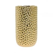 VÁZA KERAMIKA 11x11x20CM ZLATÁ - Keramika jednobarevná interiérová | FLORASYSTEM