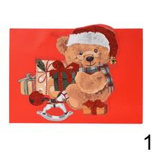 Darčeková taška s motívom medvedíka na Vianoce.