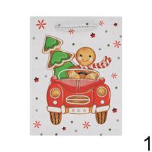 Darčeková taška s vianočnými motívmi a glitrami.