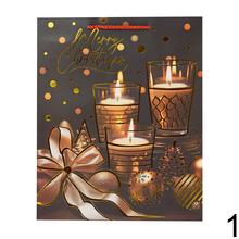 Darčeková taška na Vianoce v čiernej farbe s mixom dekorácií.