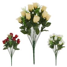 KYTICA RUŽA PUK, GYPSA, ZELEŇ MIX/3F 46cm - Růže kytice | FLORASYSTEM