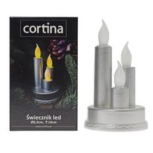 SVET.LED TRI SVIEČKY STRIEBORNÝ - FLORASYSTEM