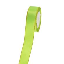 AKCIA!STUHA zlatá niť 2,5cmx20y jabl zelená - Saténové | FLORASYSTEM