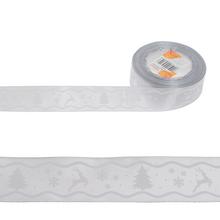 STUHA SATÉN SOB 2,5x20 STŘÍBRNÁ - Vánoční stuhy | FLORASYSTEM