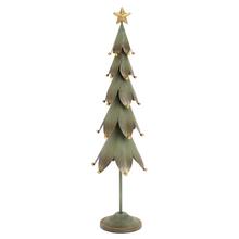 STROMČEK ZEL-ZLA S HVIEZDOU PLECH 40x11x8CM - Stromek | FLORASYSTEM