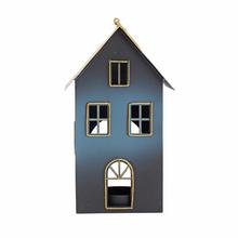 DOMČEK MOD-ZLA NA ČAJOVKU PLECH 17x10x7.5CM - FLORASYSTEM