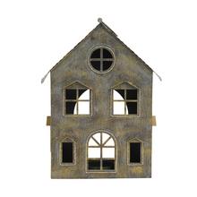 DOMČEK SIV-ZLA PLECH NA ČAJOVKU 22x17.5x8CM - FLORASYSTEM