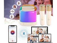 Bezdrôtový mikrofón s reproduktorom a dvoma mikrofónmi.