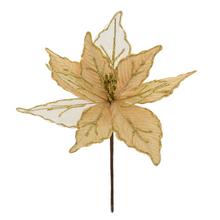 KS VIANOČNÁ RUŽA ZLATÁ 25CM - Ks květ vánoční | FLORASYSTEM