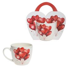 ŠÁLKA 460ml balóny srdce - Šálky a keramika | FLORASYSTEM