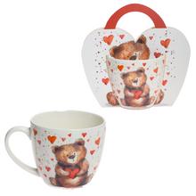 ŠÁLKA 460ml medvedík so srdcom - Šálky a keramika | FLORASYSTEM