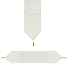 ŠTÓLA VLOČKY KRÉMOVO-ZLATÁ 30*150CM - FLORASYSTEM