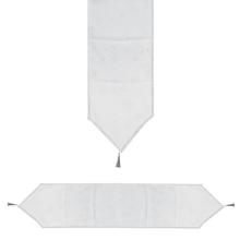 ŠTÓLA VLOČKY BIELO-STRIEBORNÁ 30*150CM - FLORASYSTEM