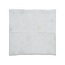 VANKÚŠ + VÝPLŇ 280g VLOČKY BIELO-STRIEBORNÝ 40X40CM  - Ubrus, polštář, deka | FLORASYSTEM