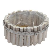 435FL/S OBAL OVÁL M DREVO 22x22x10CM - Dřevěné dekorace | FLORASYSTEM