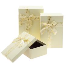 DARČEKOVÁ KRABIČKA OBDĹŽNIK MAŠĽA S/3 19x12x6,5-23x16x9,5CM ŽLTÁ - Hranaté | FLORASYSTEM