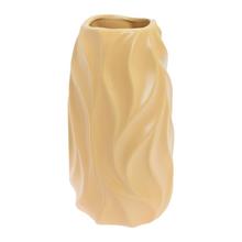 VÁZA VLNKY KERAMIKA 11x12x30CM BIELA - Keramika jednobarevná interiérová | FLORASYSTEM