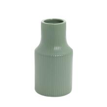 VÁZA PRUHY KERAMIKA 9,8x18,5CM ZELENÁ - Keramika jednobarevná interiérová | FLORASYSTEM