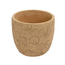 OBAL KVETY KERAMIKA 13.8*13.8*12.8 HNEDÝ - Cement | FLORASYSTEM