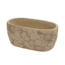 OBAL KVETY KERAMIKA 23*12.8*10.8 BÉŽOVÝ - Cement | FLORASYSTEM