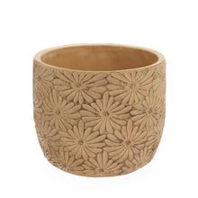 OBAL MARGARÉTA KERAMIKA 13.8*13.8*13 ŽLTÝ - Cement | FLORASYSTEM