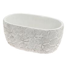 OBAL KVETY KERAMIKA 23*12.8*10.8 BIELY - Cement | FLORASYSTEM