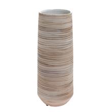 OBAL VÁZA PRUHY KERAMIKA 12.5*12.5*33.5 KRÉM - Keramika jednobarevná interiérová | FLORASYSTEM